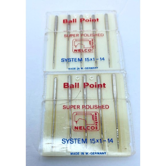 10 Sewing Machine Needles Ballpoint GERMAN NELCO 15 X 1 -14 - Picture 7 of 7